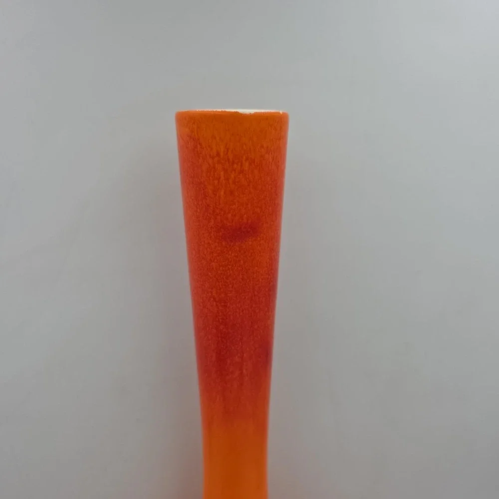 Royal Haeger Pottery Orange Bulb Bud Vase Vintage Mid Century 1960s 15.5